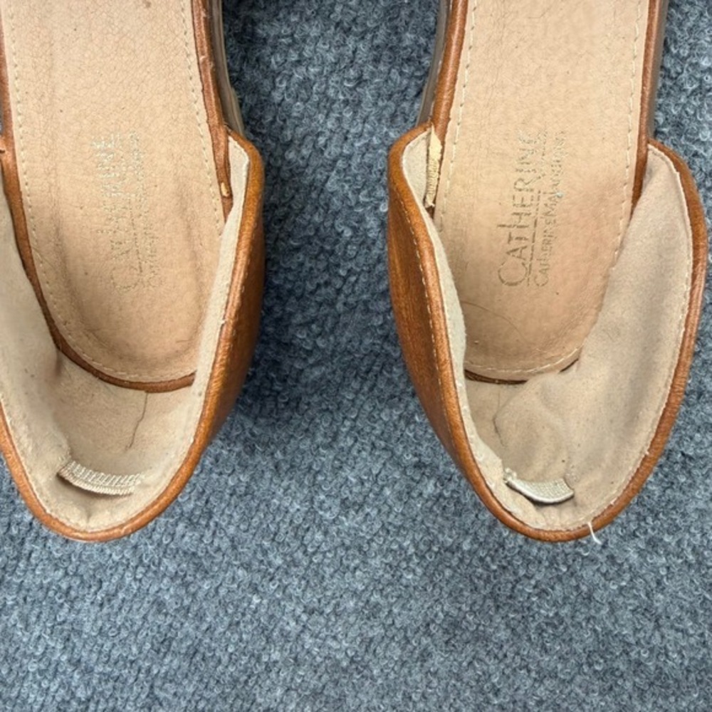 Catherine Malandrino Pointed Toe D'Orsay Flats Tan Size 9 - Picture 6 of 8